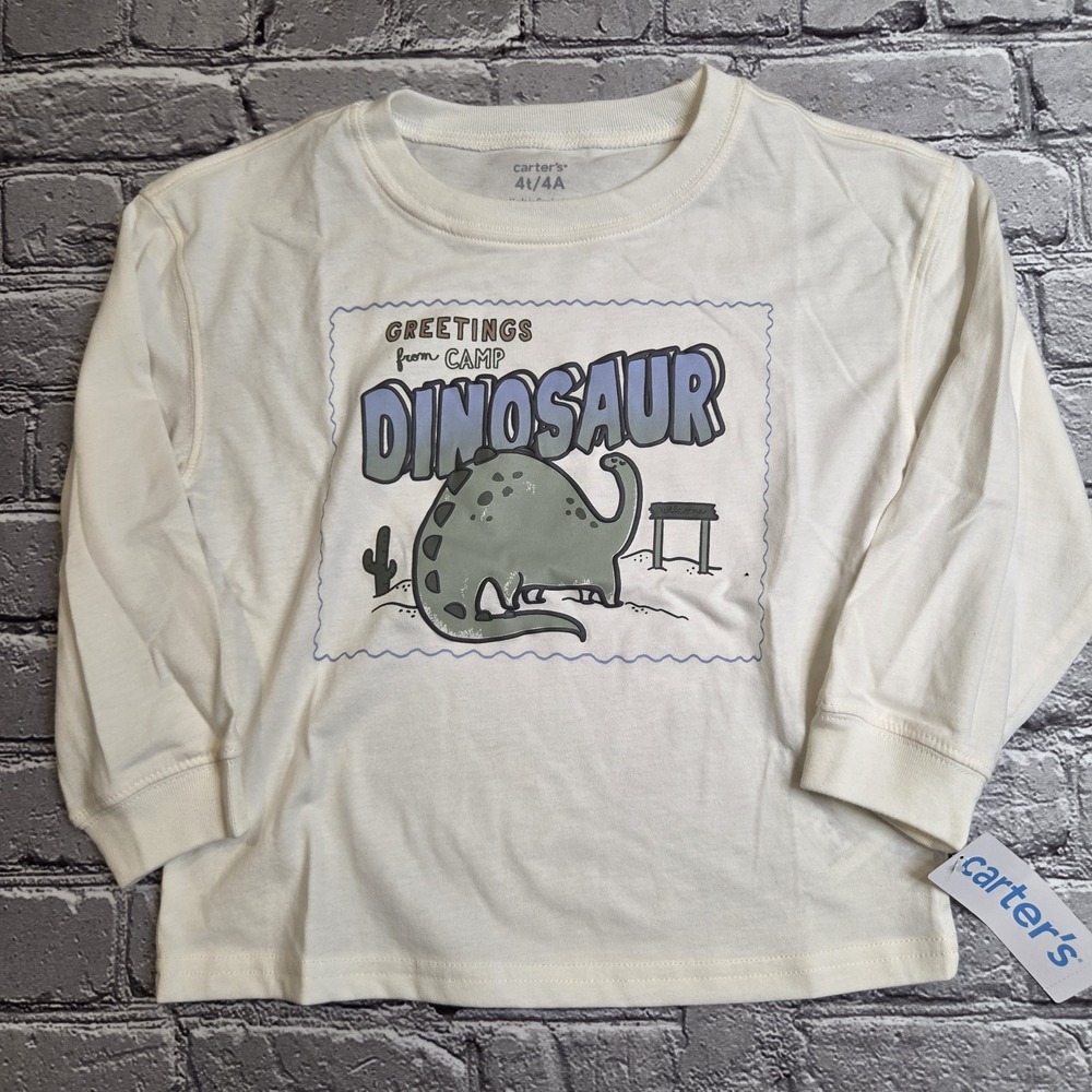 NWT Carter's Dinosaur Longsleeve Shirt Boy's Size 4T